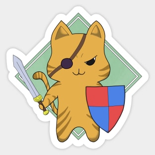 Fighter Cat Sticker